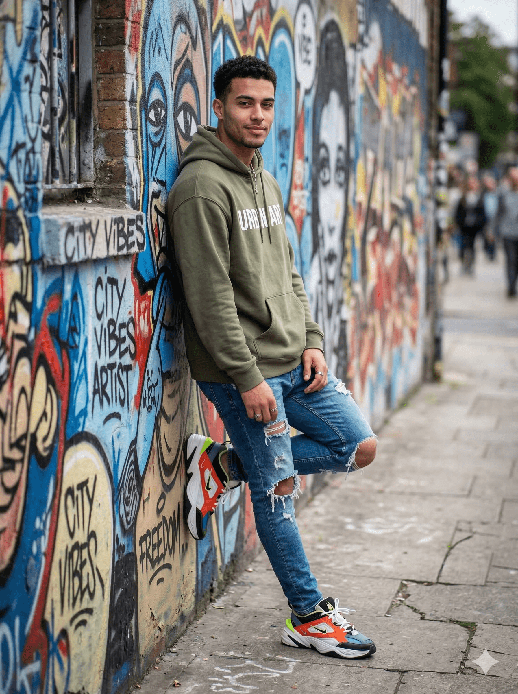 Streetwear, Oversized hoodie, Ripped jeans