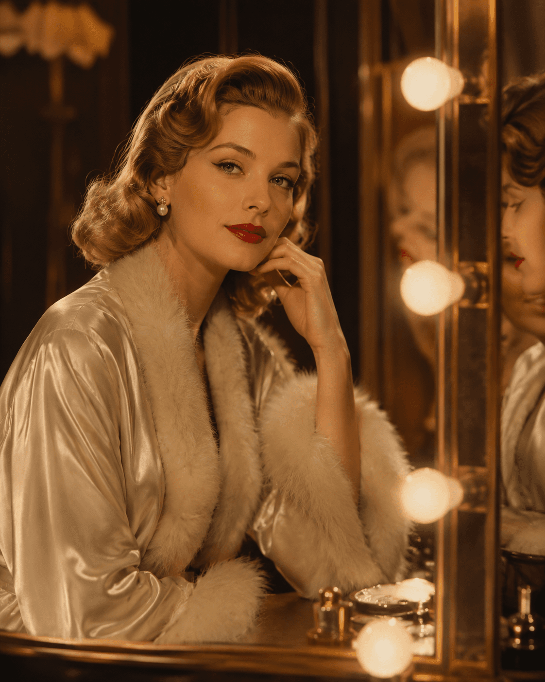 Vintage Hollywood Vanity Mirror
